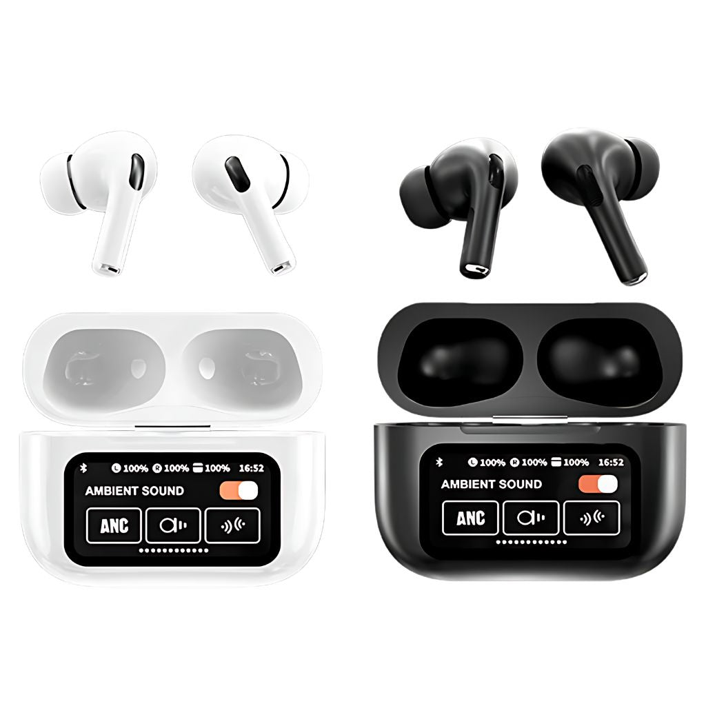 Wireless Earbuds with LCD Touchscreen - MoodPeach