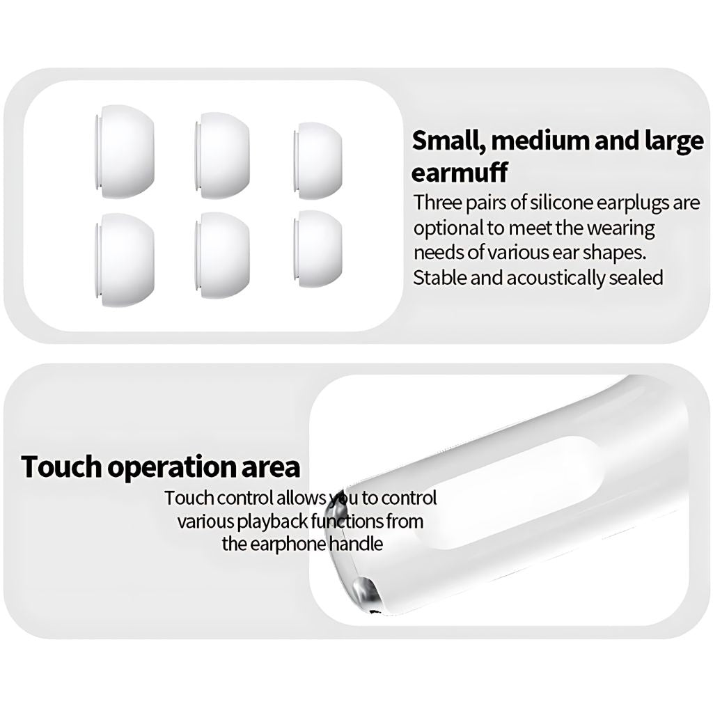 Wireless Earbuds with LCD Touchscreen - MoodPeach