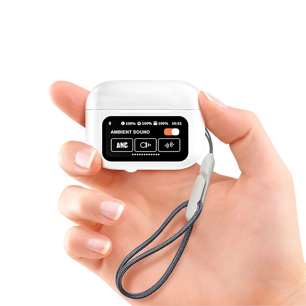 Wireless Earbuds with LCD Touchscreen - MoodPeach