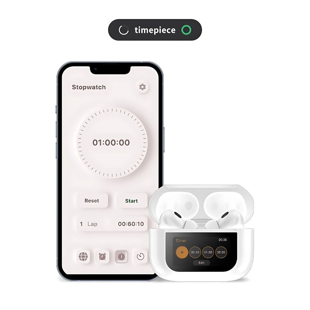 Wireless Earbuds with LCD Touchscreen - MoodPeach
