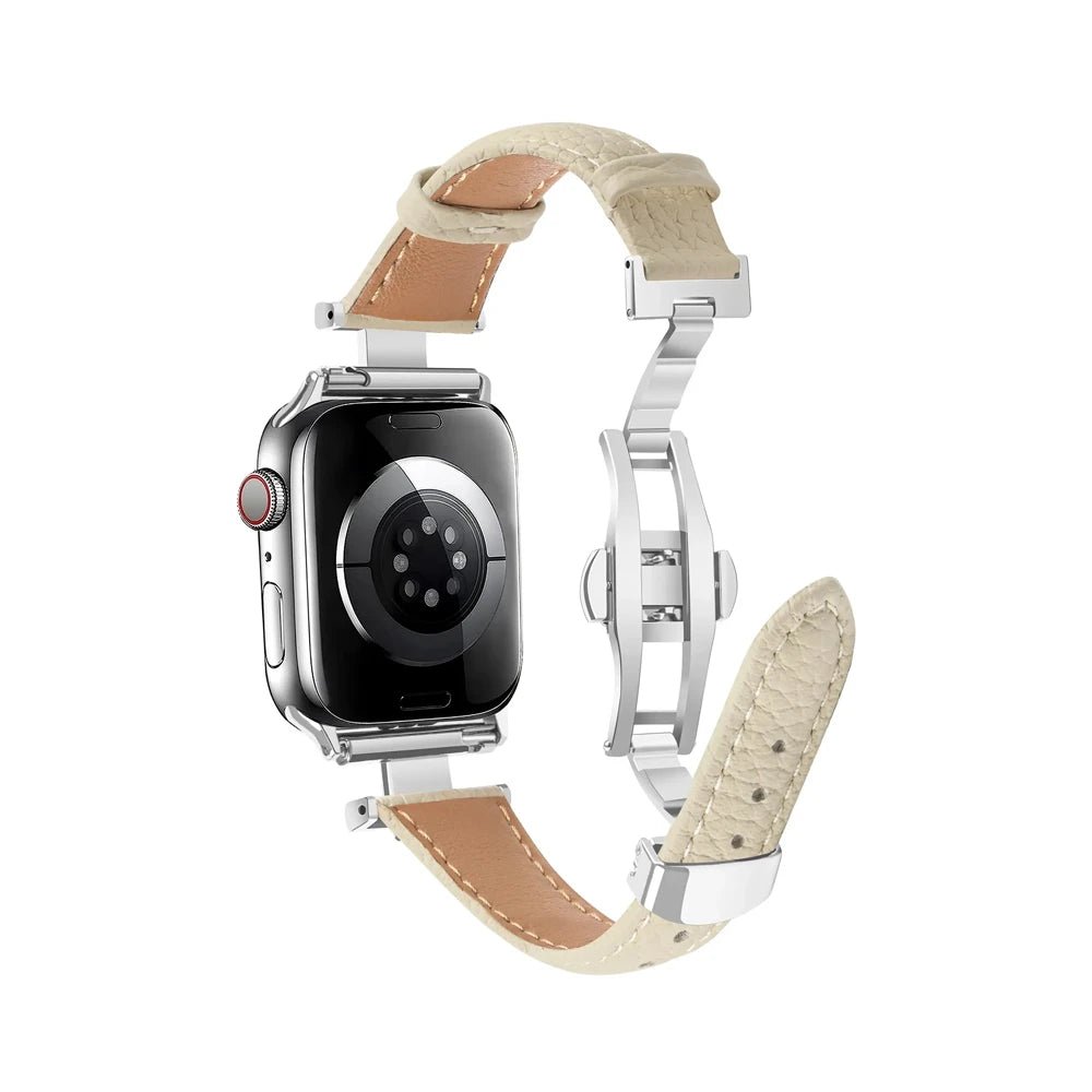 Women’s Genuine Leather & Stainless Steel Band for Apple Watch - MoodPeach