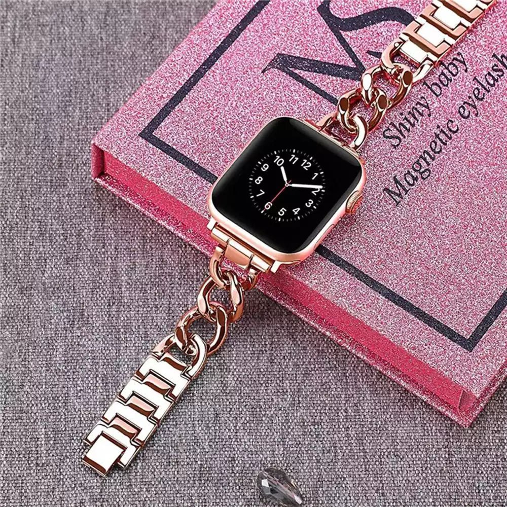 Women’s Modern Stainless Steel Apple Watch Band - MoodPeach