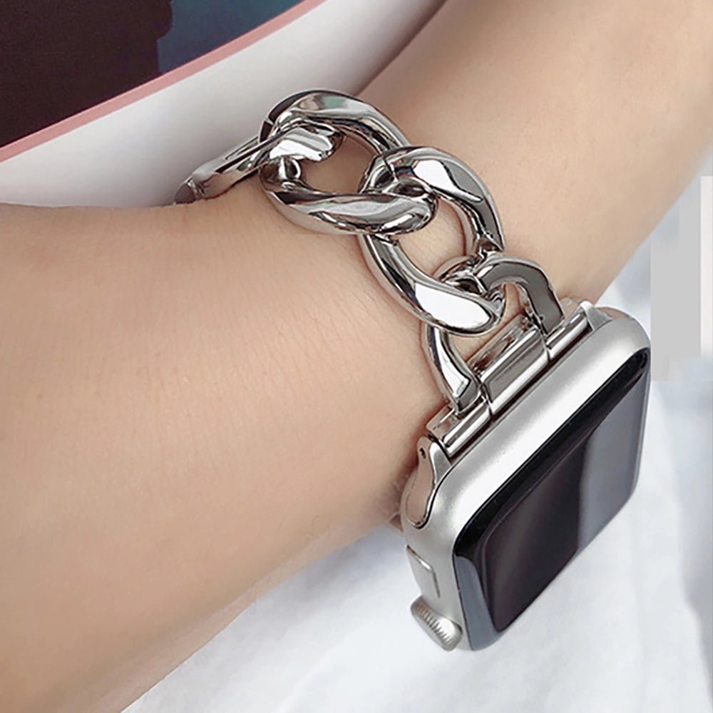 Women’s Modern Stainless Steel Apple Watch Band - MoodPeach