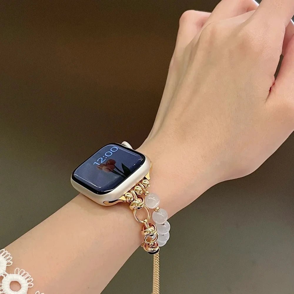 Women's Pearl Essence Bracelet Band for Apple Watch - MoodPeach