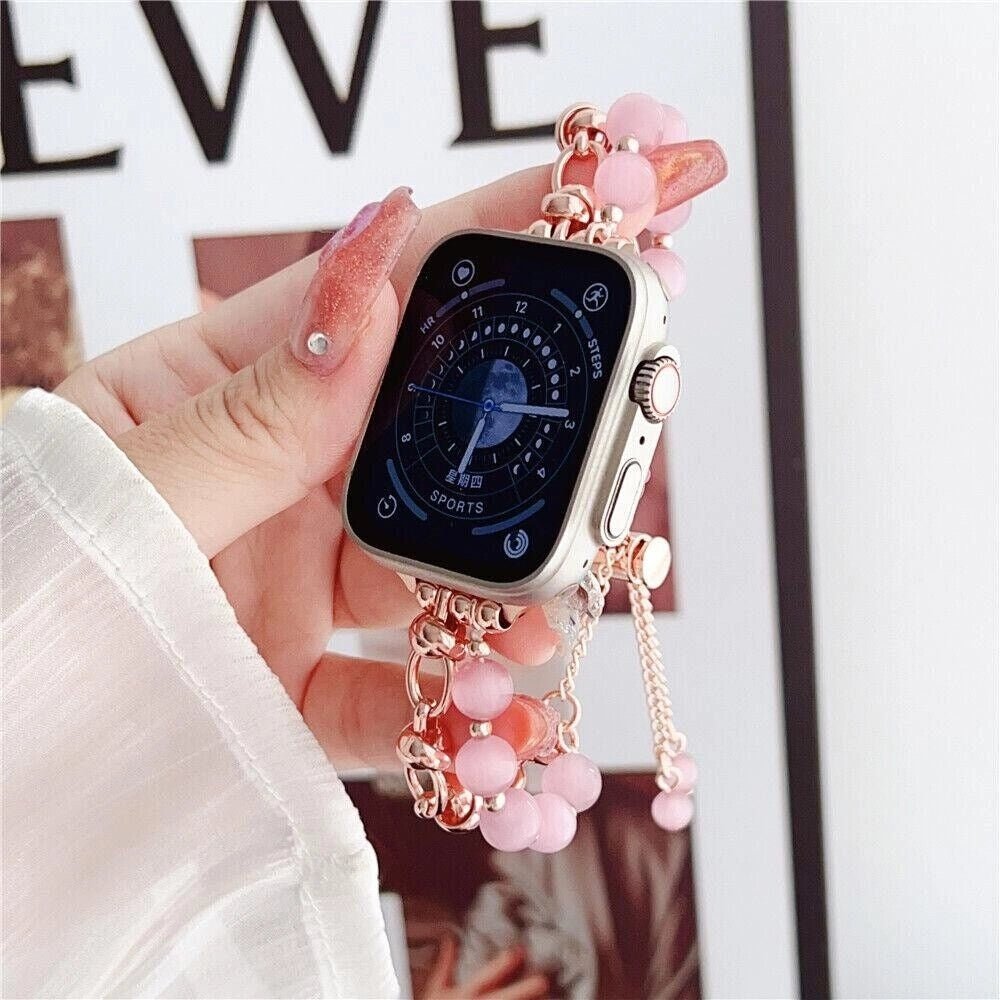 Women's Pearl Essence Bracelet Band for Apple Watch - MoodPeach