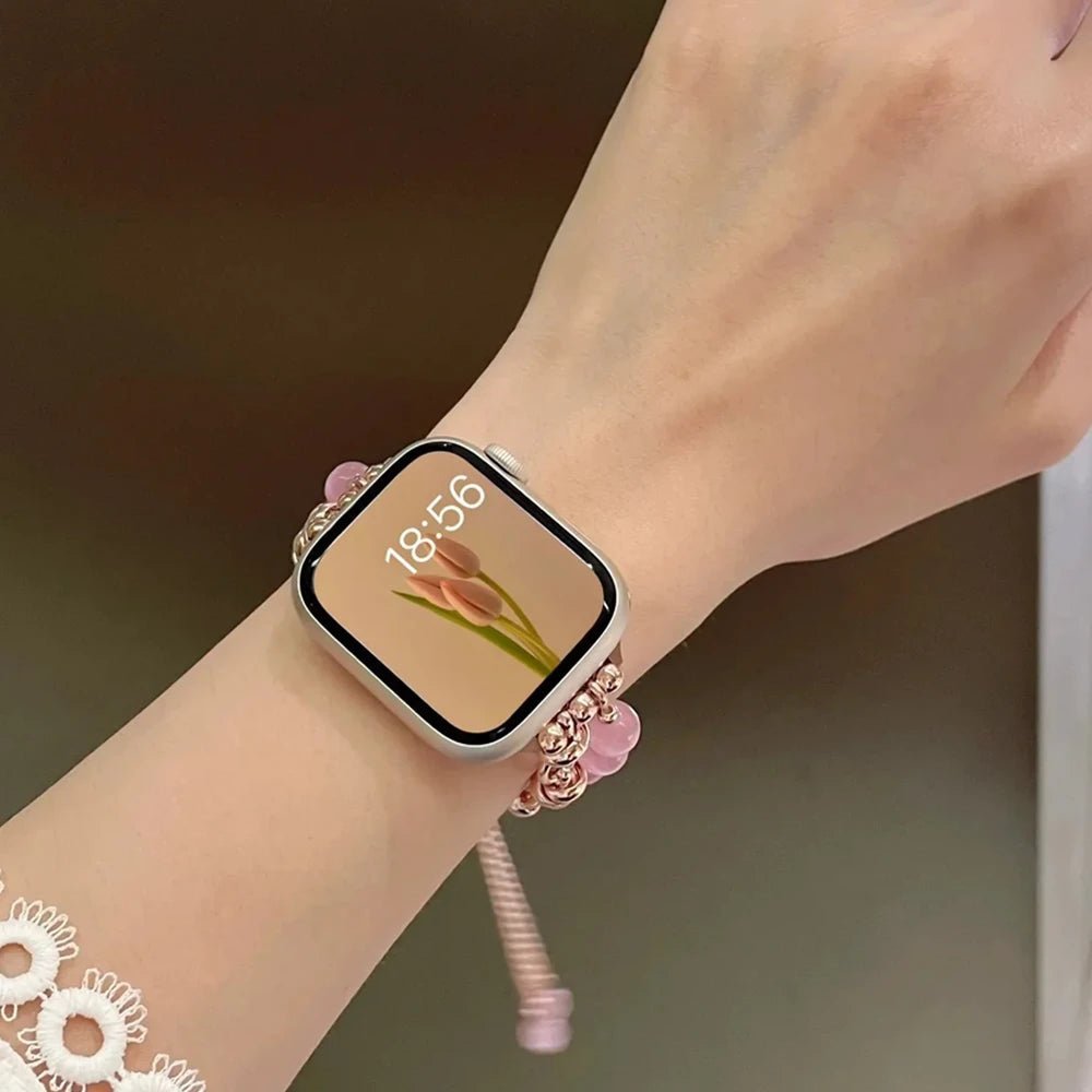 Women's Pearl Essence Bracelet Band for Apple Watch - MoodPeach