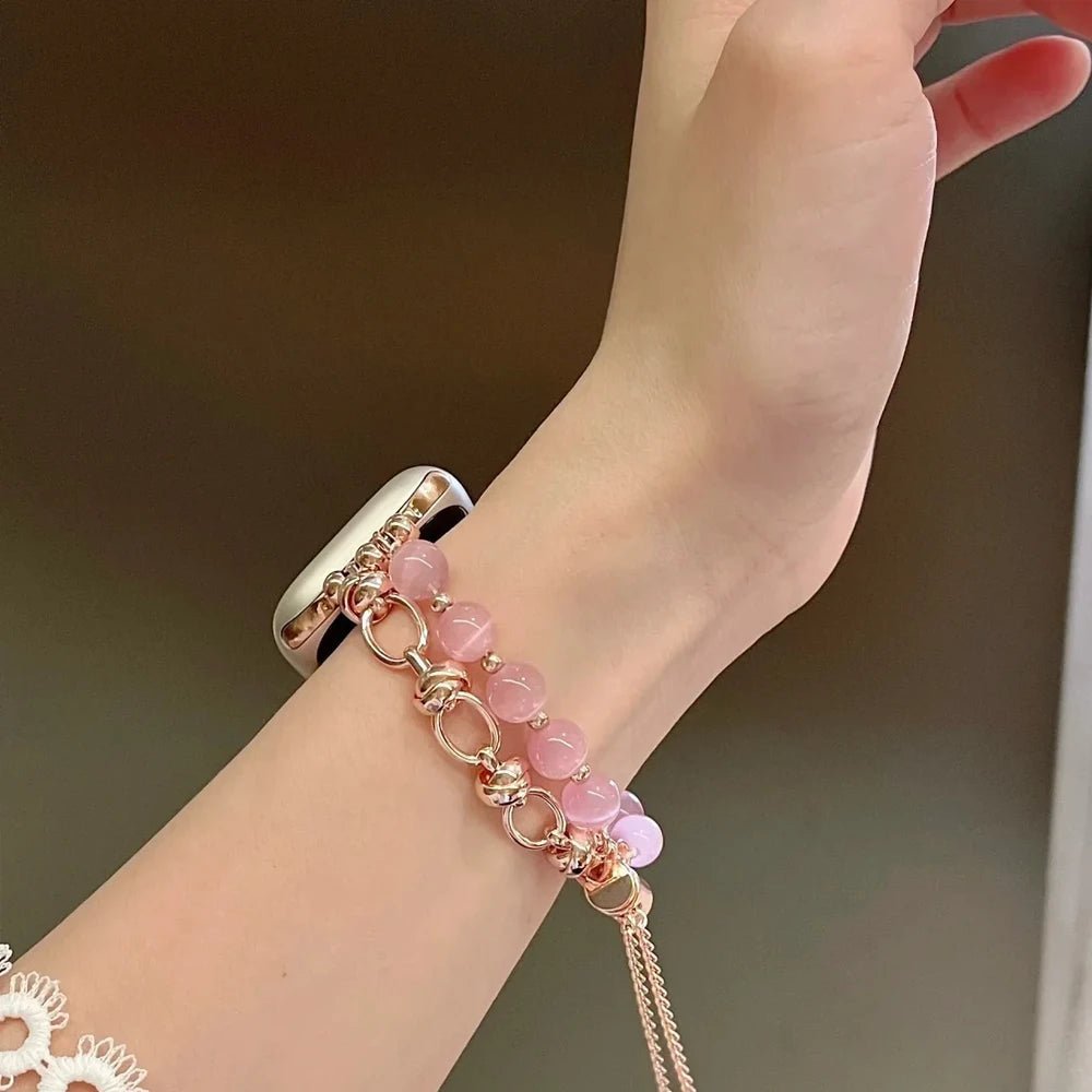 Women's Pearl Essence Bracelet Band for Apple Watch - MoodPeach
