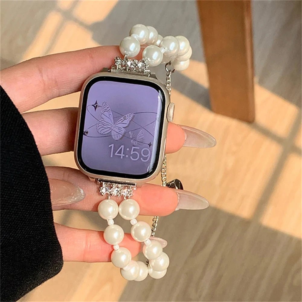 Women's Pearl Essence Bracelet Band for Apple Watch - MoodPeach