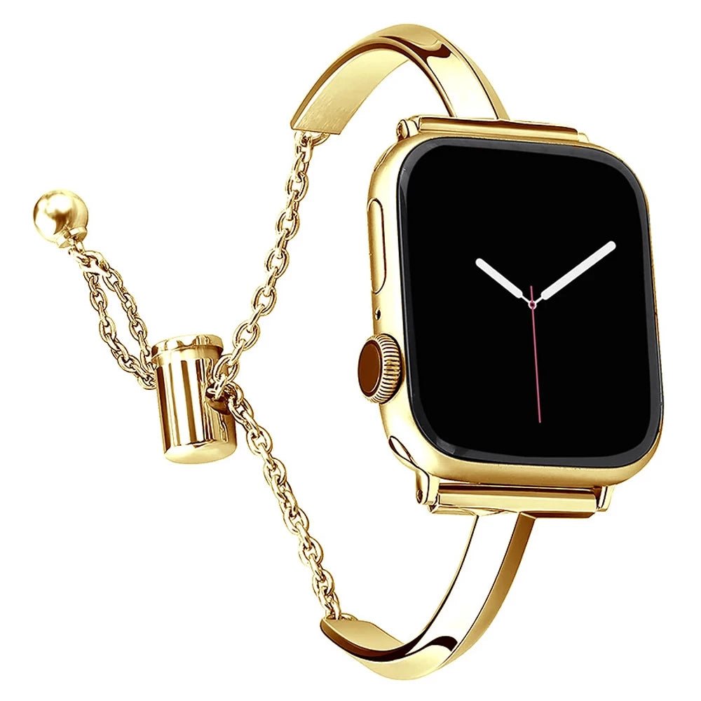 Women's Slim Stainless Steel Link Band for Apple Watch - MoodPeach