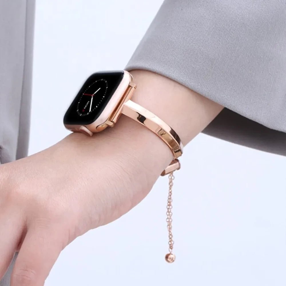Women's Slim Stainless Steel Link Band for Apple Watch - MoodPeach