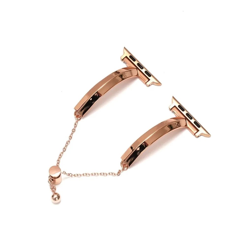 Women's Slim Stainless Steel Link Band for Apple Watch - MoodPeach