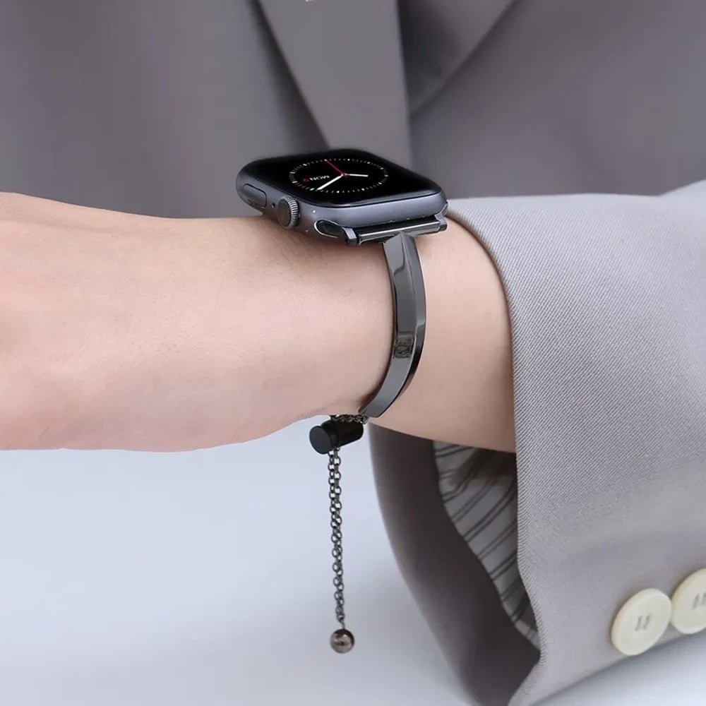Women's Slim Stainless Steel Link Band for Apple Watch - MoodPeach