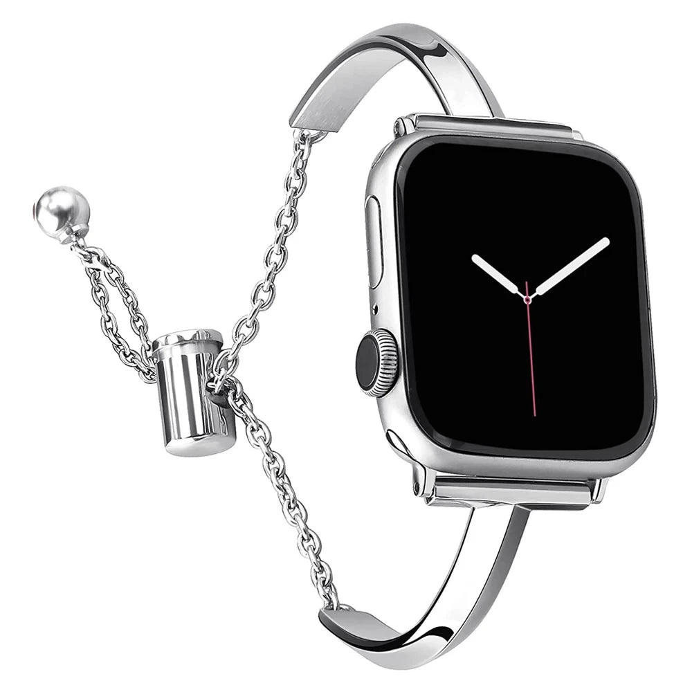 Women's Slim Stainless Steel Link Band for Apple Watch - MoodPeach