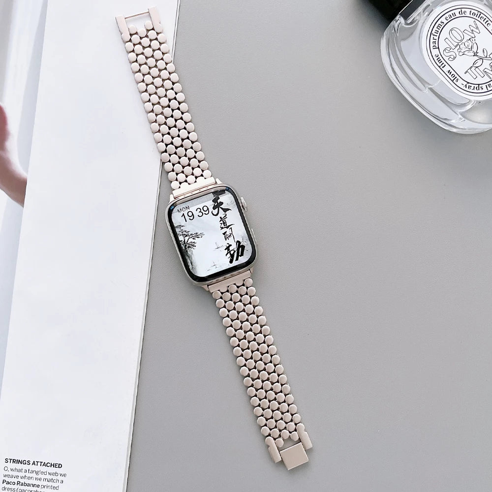 Women's Stainless Steel Elegance Band for Apple Watch - MoodPeach