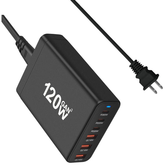 120W GaN 6 - Port USB - C Charger - MoodPeach