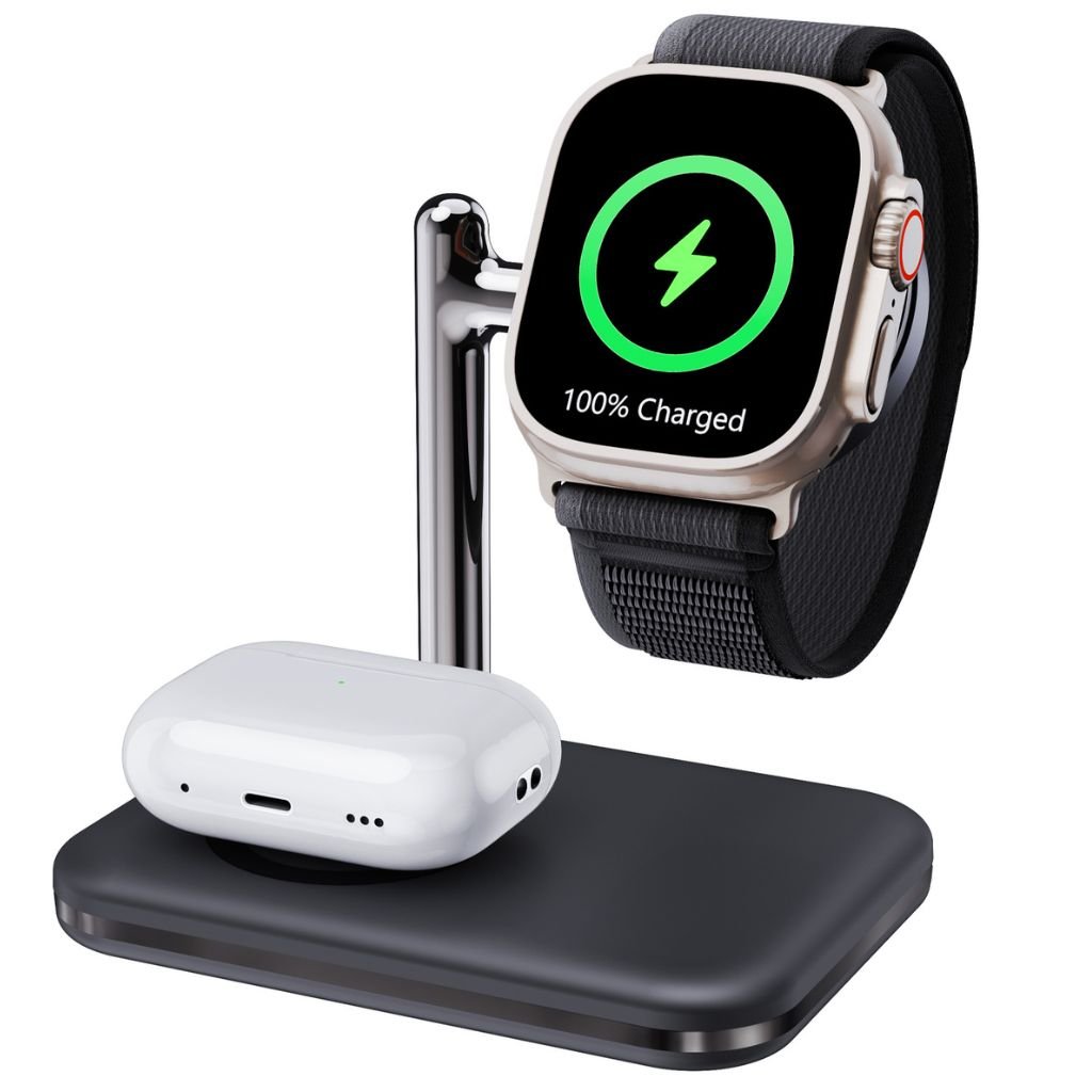 2 in 1 Apple Watch & AirPods Charger - MoodPeach