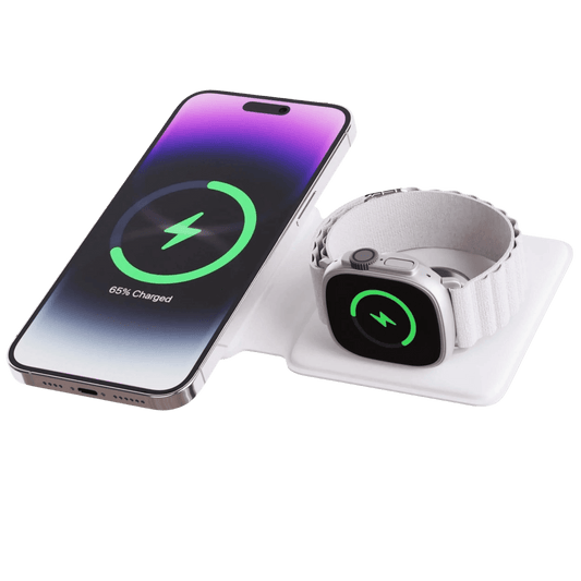 2 in 1 Foldable Charger for Apple - MoodPeach