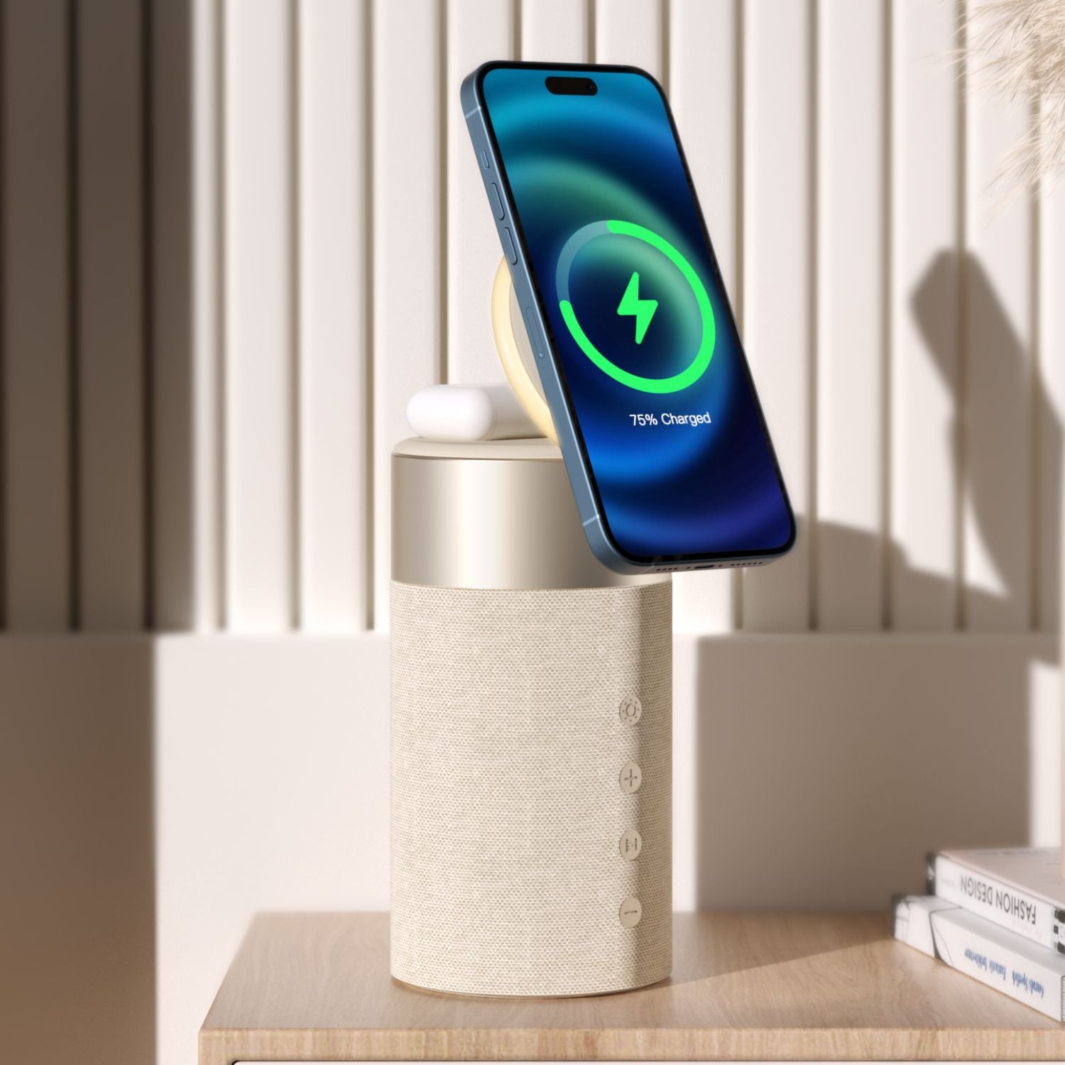 2 in 1 Magnetic Charger & Speaker - MoodPeach