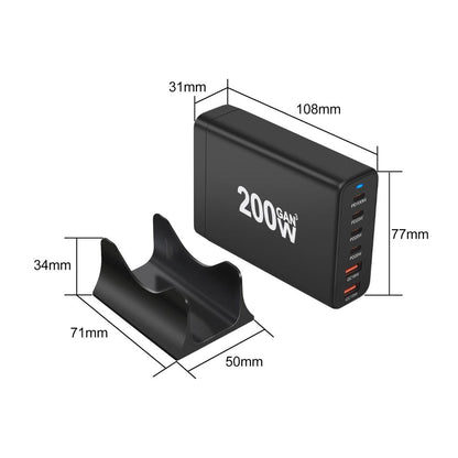 200W GaN 6 - Port USB - C Charger - MoodPeach