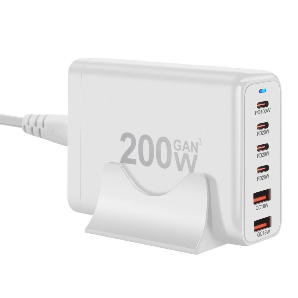 200W GaN 6 - Port USB - C Charger - MoodPeach