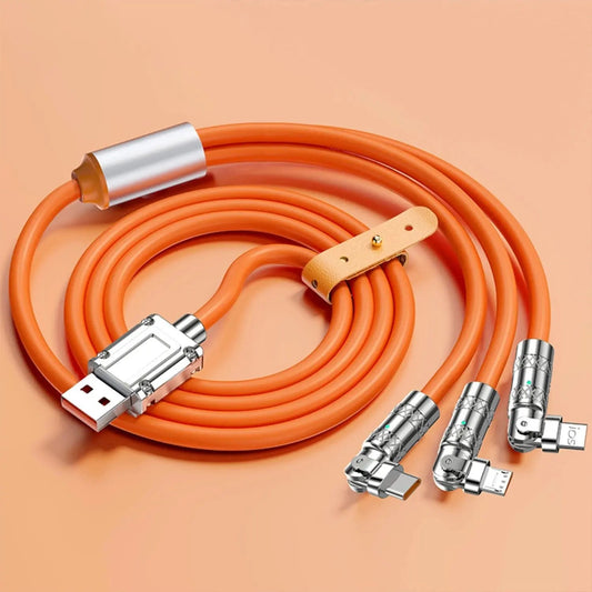 3 in 1 Charging Cable with Universal Compatbility & 120W - MoodPeach