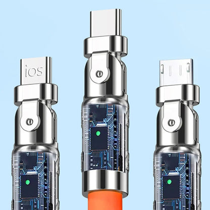 3 in 1 Charging Cable with Universal Compatbility & 120W - MoodPeach