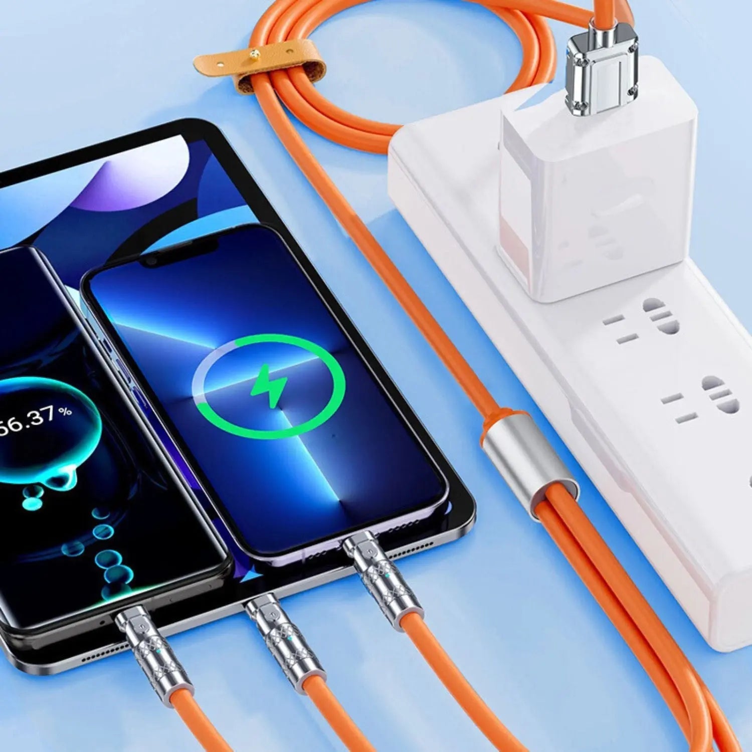 3 in 1 Charging Cable with Universal Compatbility & 120W - MoodPeach