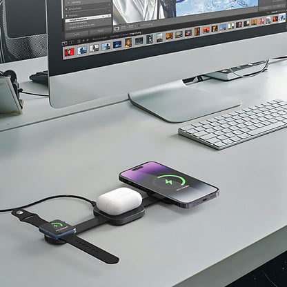 3 in 1 Foldable Charger for Apple - MoodPeach