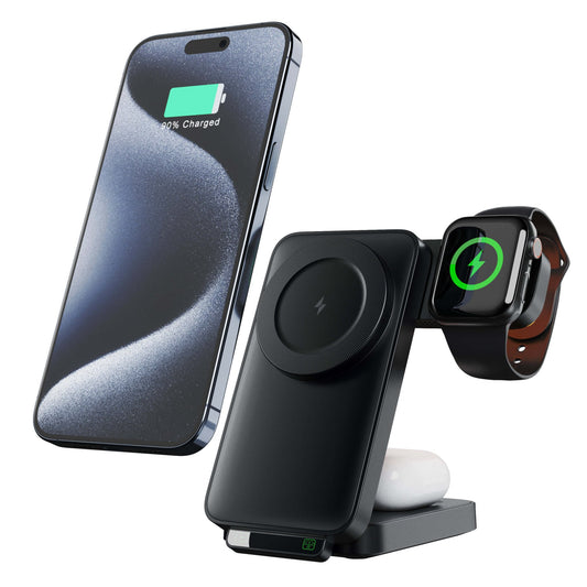 3 in 1 Foldable Charger for Apple - MoodPeach