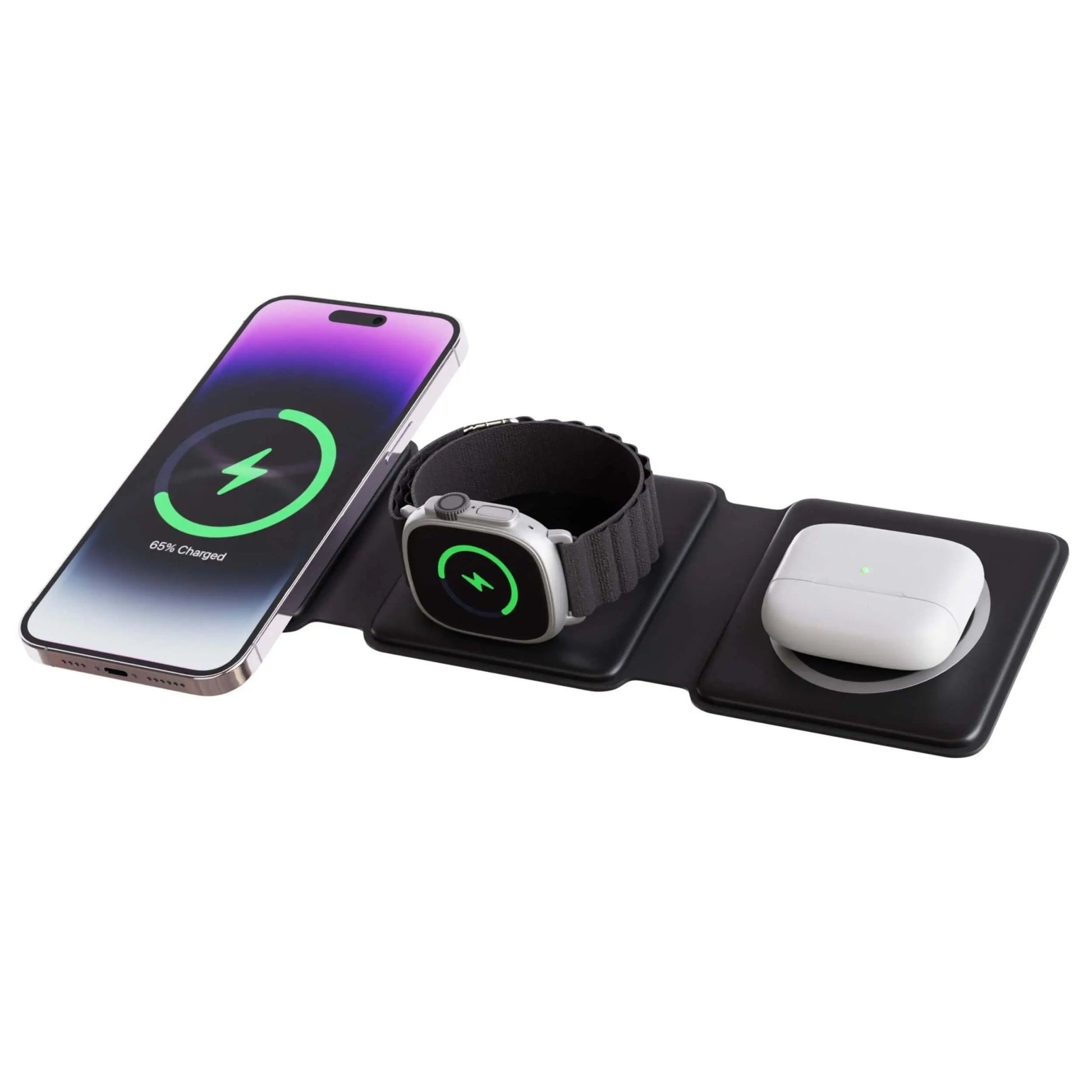 3 in 1 Foldable Charger for Apple - MoodPeach