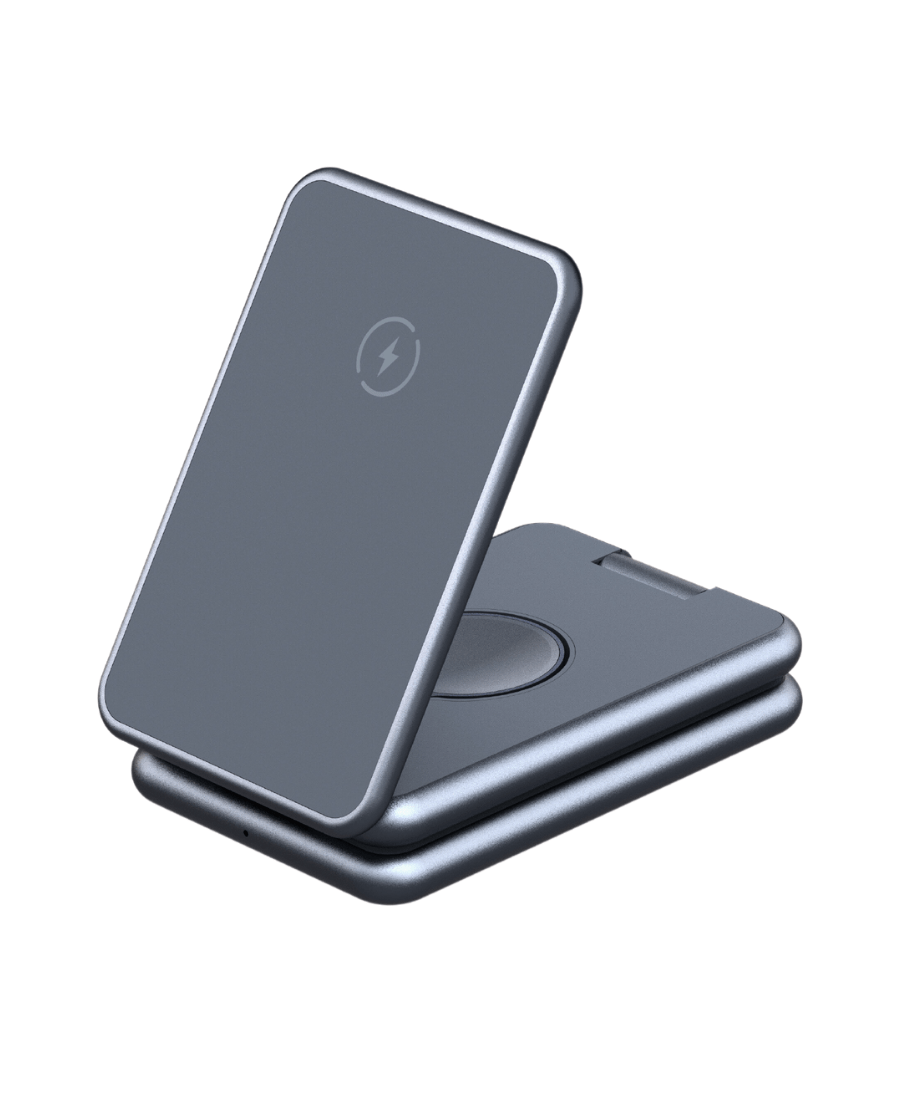 3 - in - 1 Foldable Magnetic Wireless Charging Station - MoodPeach