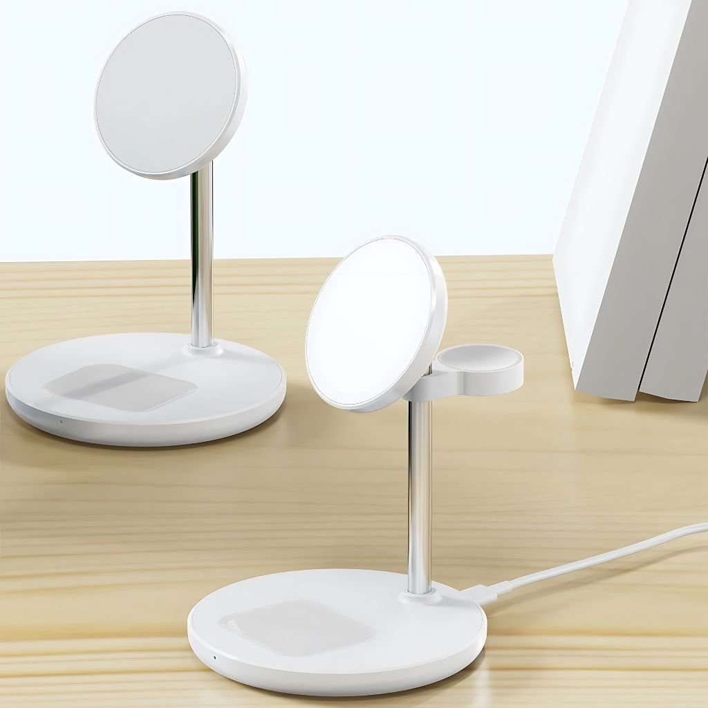 3 in 1 Magnetic Charger for Apple & Samsung - MoodPeach