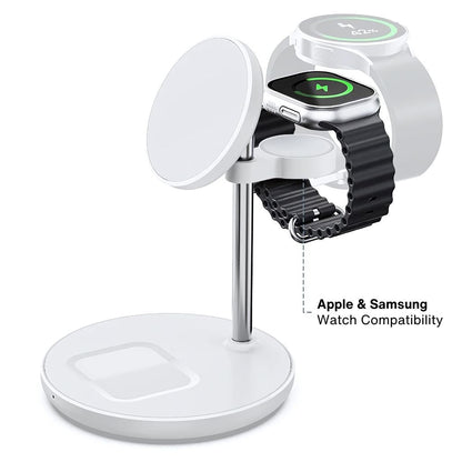 3 in 1 Magnetic Charger for Apple & Samsung - MoodPeach