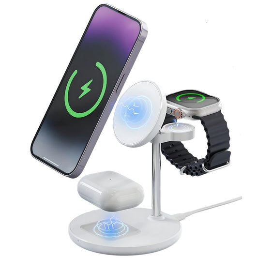 3 in 1 Magnetic Charger for Apple & Samsung - MoodPeach