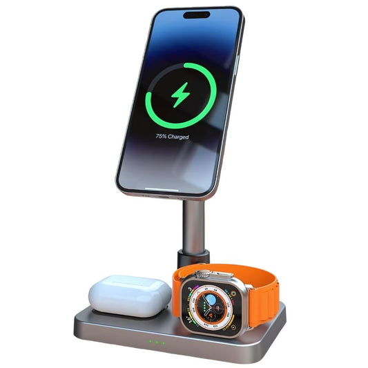 3 in 1 Magnetic Charger with Telescopic Reach for Apple - MoodPeach