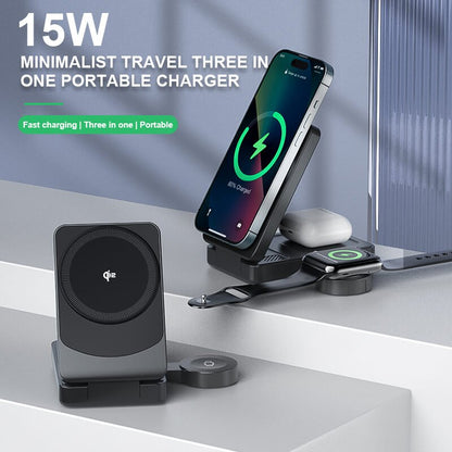 3 in 1 Qi2 Foldable Charger - MoodPeach