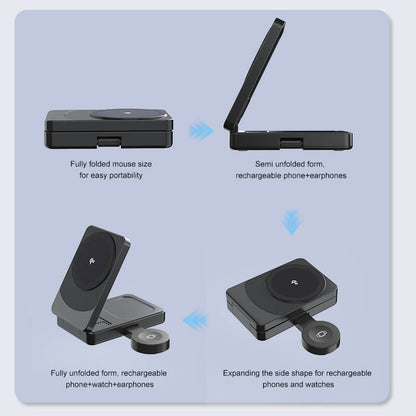3 in 1 Qi2 Foldable Charger - MoodPeach