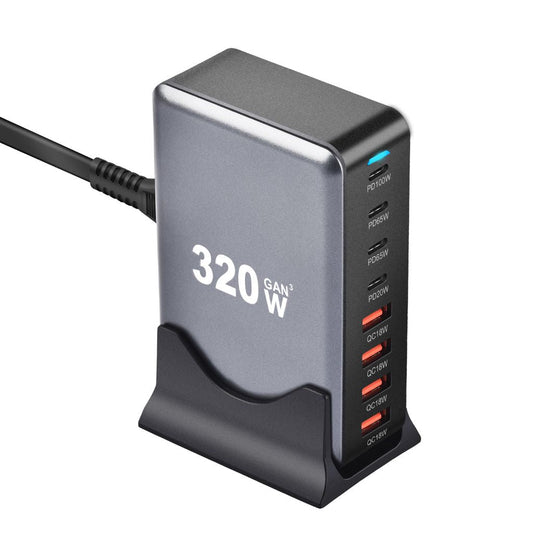 320W GaN 8 - Port USB - C Charger - MoodPeach