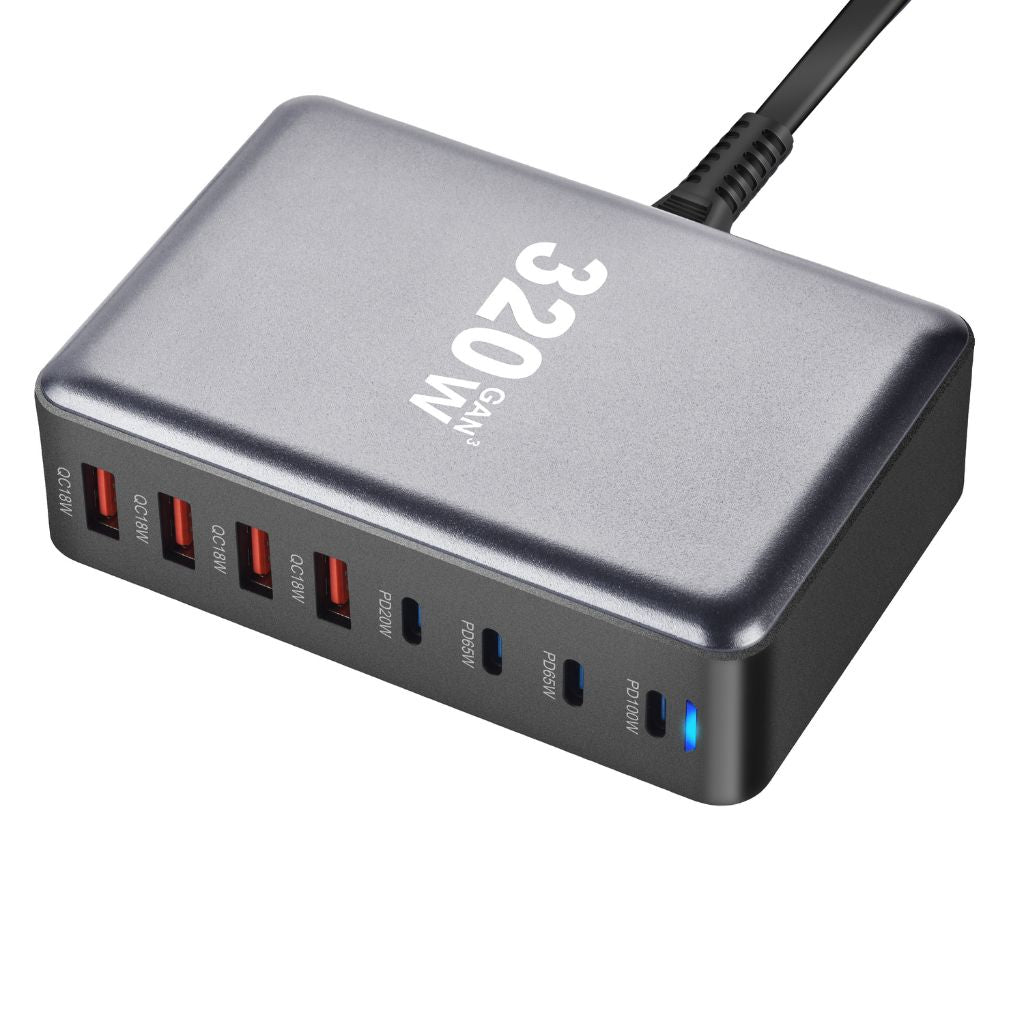 320W GaN 8 - Port USB - C Charger - MoodPeach