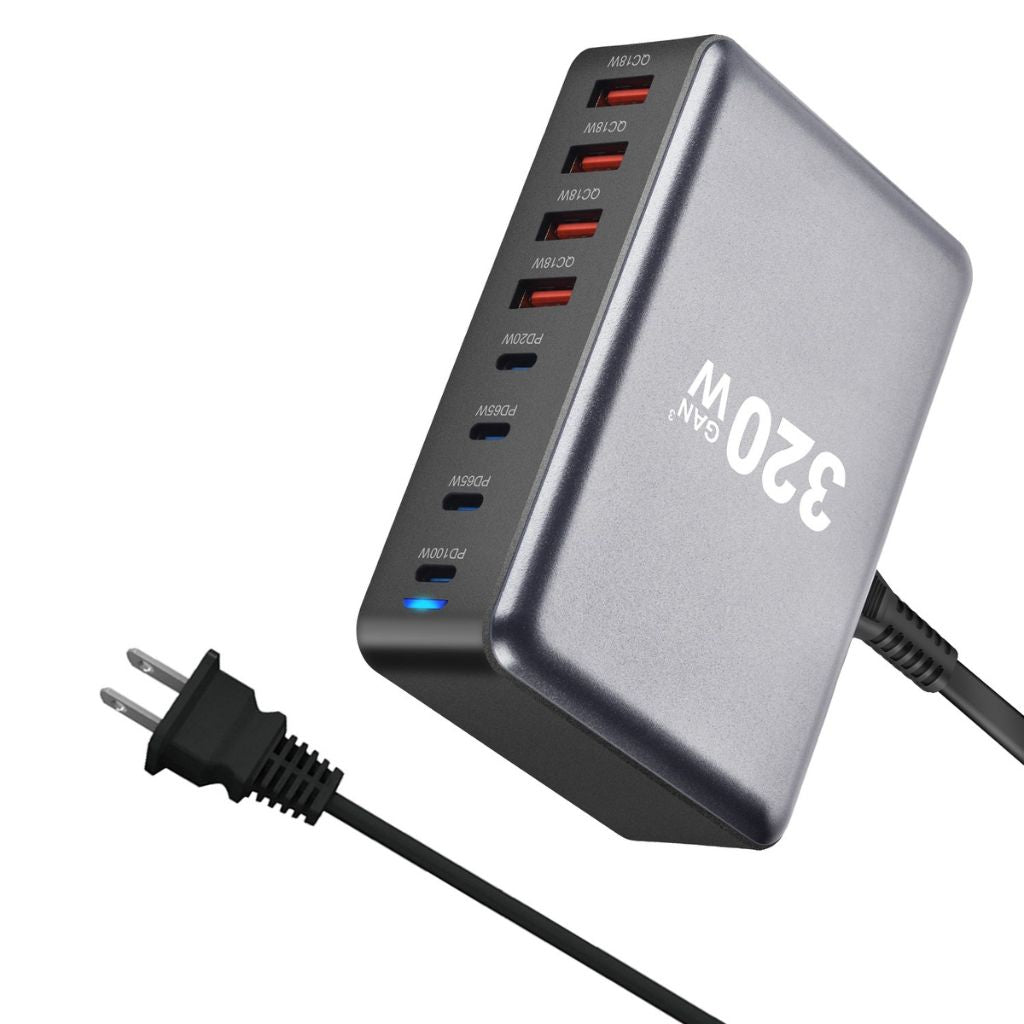320W GaN 8 - Port USB - C Charger - MoodPeach