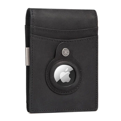 AirTag Leather Flip Wallet - MoodPeach