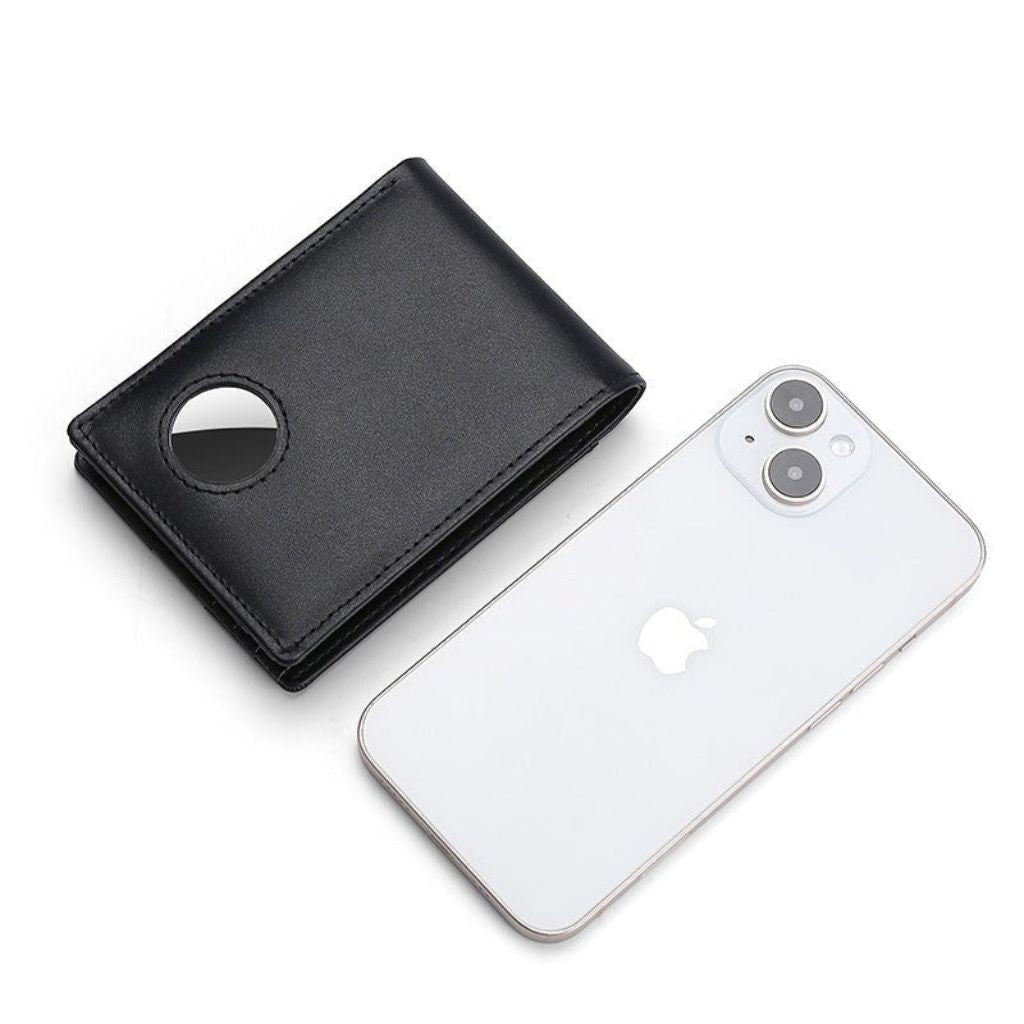 AirTag Leather Wallet - MoodPeach