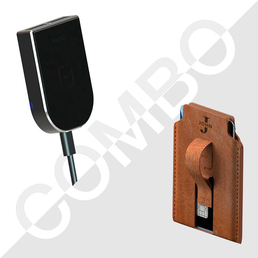 Car Charger + Wallet Combo - MoodPeach