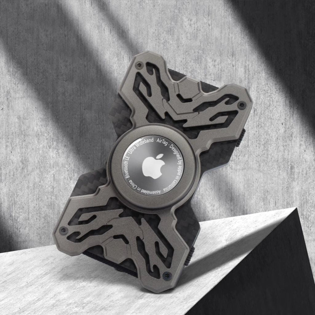 Carbon AirTag Wallet - MoodPeach
