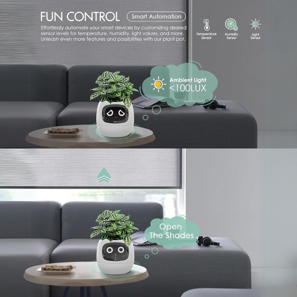 Ivy Smart Plant Pot - MoodPeach