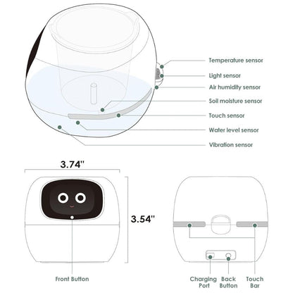 Ivy Smart Plant Pot - MoodPeach