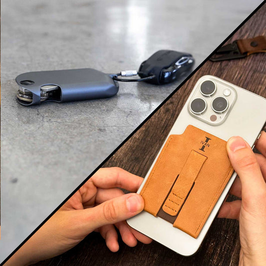 KeyTag + Personalized Wallet Combo - MoodPeach