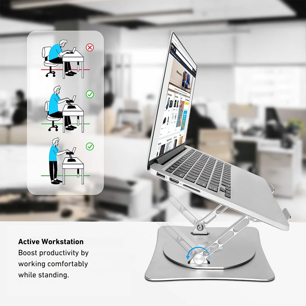 Laptop Stand with 360° Swivel - MoodPeach
