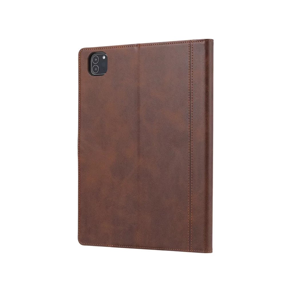 Leather Folio Case with Card Slots & Pencil Holder for iPad - MoodPeach
