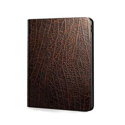 Luxury Genuine Leather Case with Multi - Angle Stand for iPad - MoodPeach